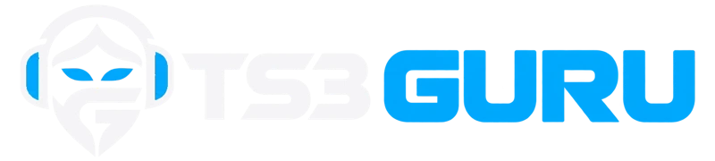 TS3 GURU logosu — koyu zemin varyantı